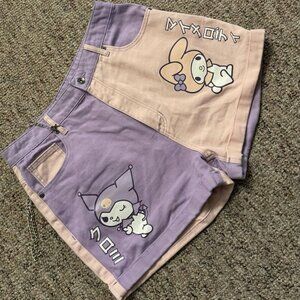 NWOT Sanrioa Kuromi + My Melody Jr 13 color blocked, denim